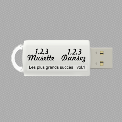 Clé USB Les plus grands succès des émissions 1,2,3 Musette et 1,2,3 Dansez vol.1