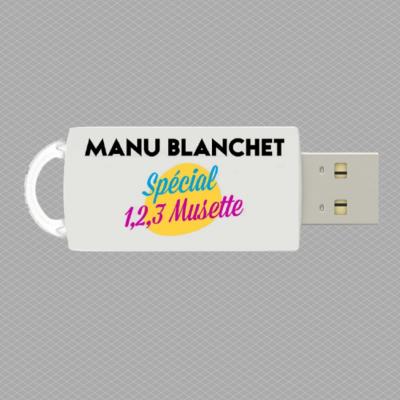 Clé USB Manu BLANCHET 1,2,3 Musette