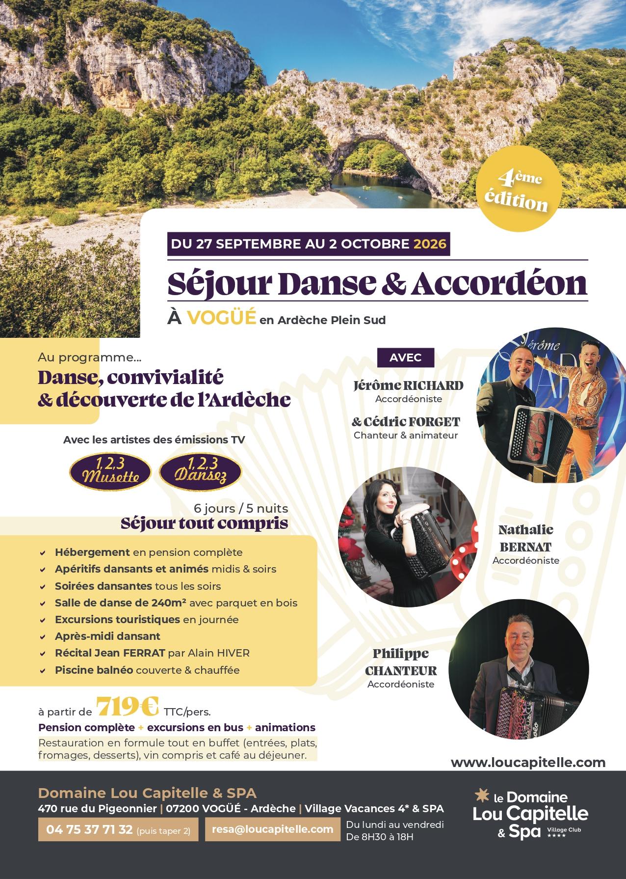 Sejour danse accordeon septembre 2026 123musette